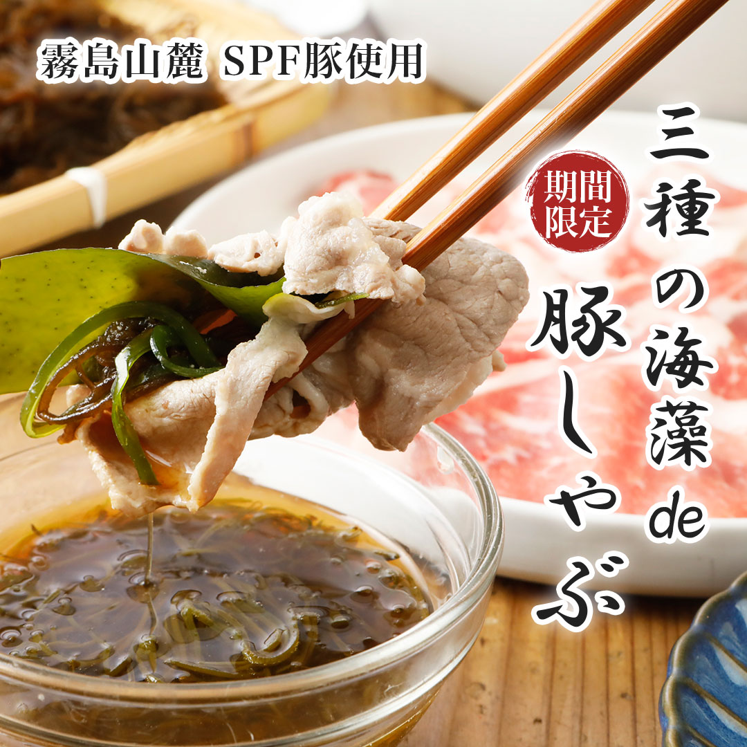 三種の海藻de豚しゃぶ しゃぶしゃぶ 鍋セット